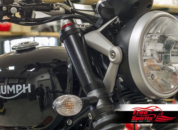 Black Alloy Fork Sleeves for Triumph Twins