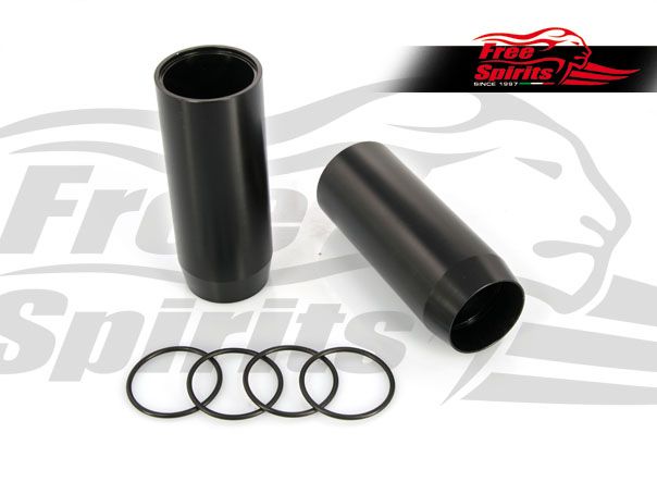 Black Alloy Fork Sleeves for Triumph Twins