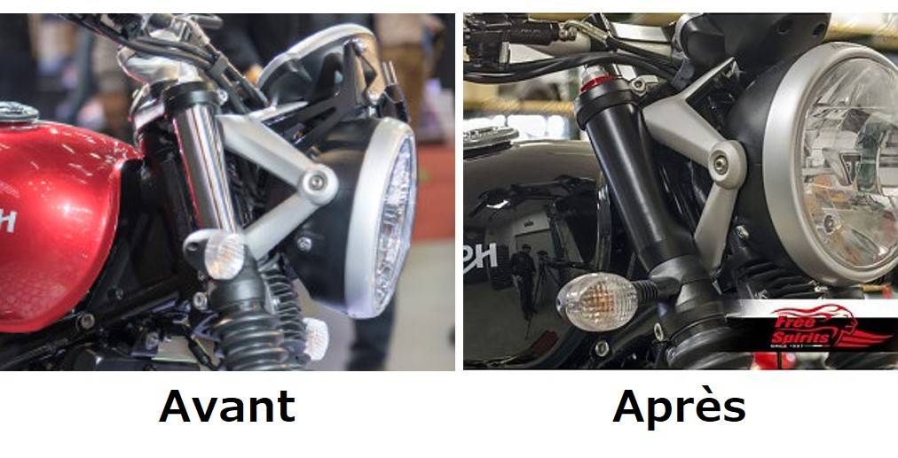 Black Alloy Fork Sleeves for Triumph Twins