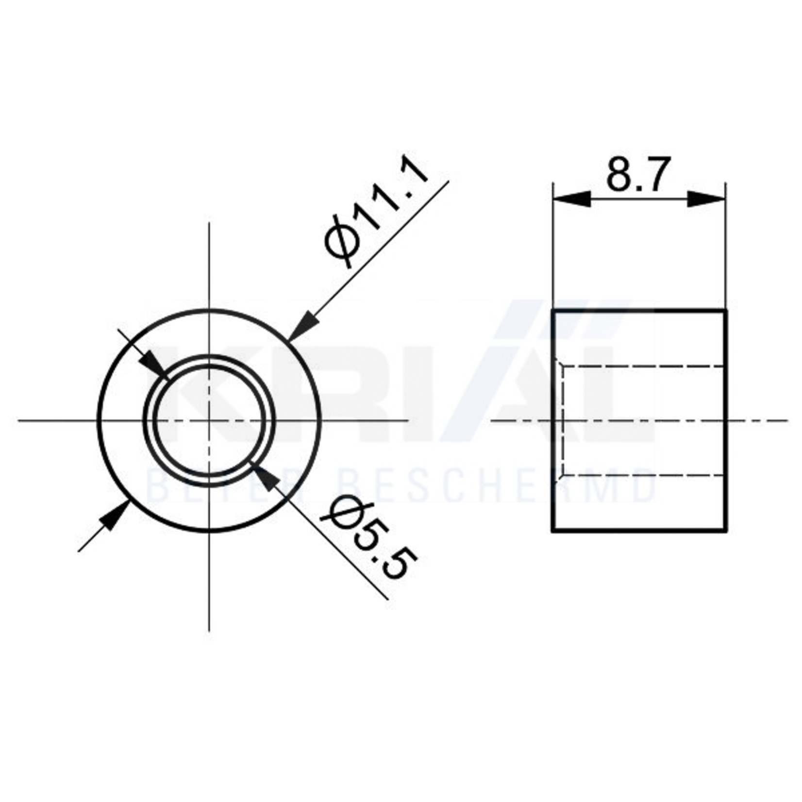 Krial Kabelklem 3mm/4mm