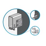 T&A RVS bevestigingset / beugelset