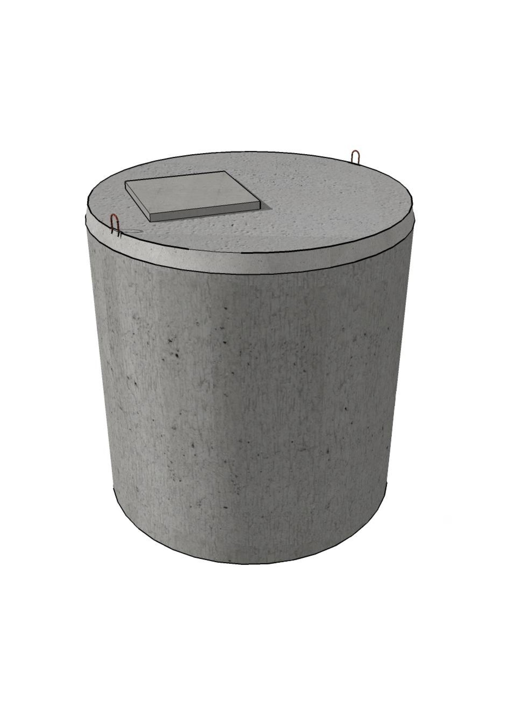 Verstevigde betonnen kopplaat (5000L)