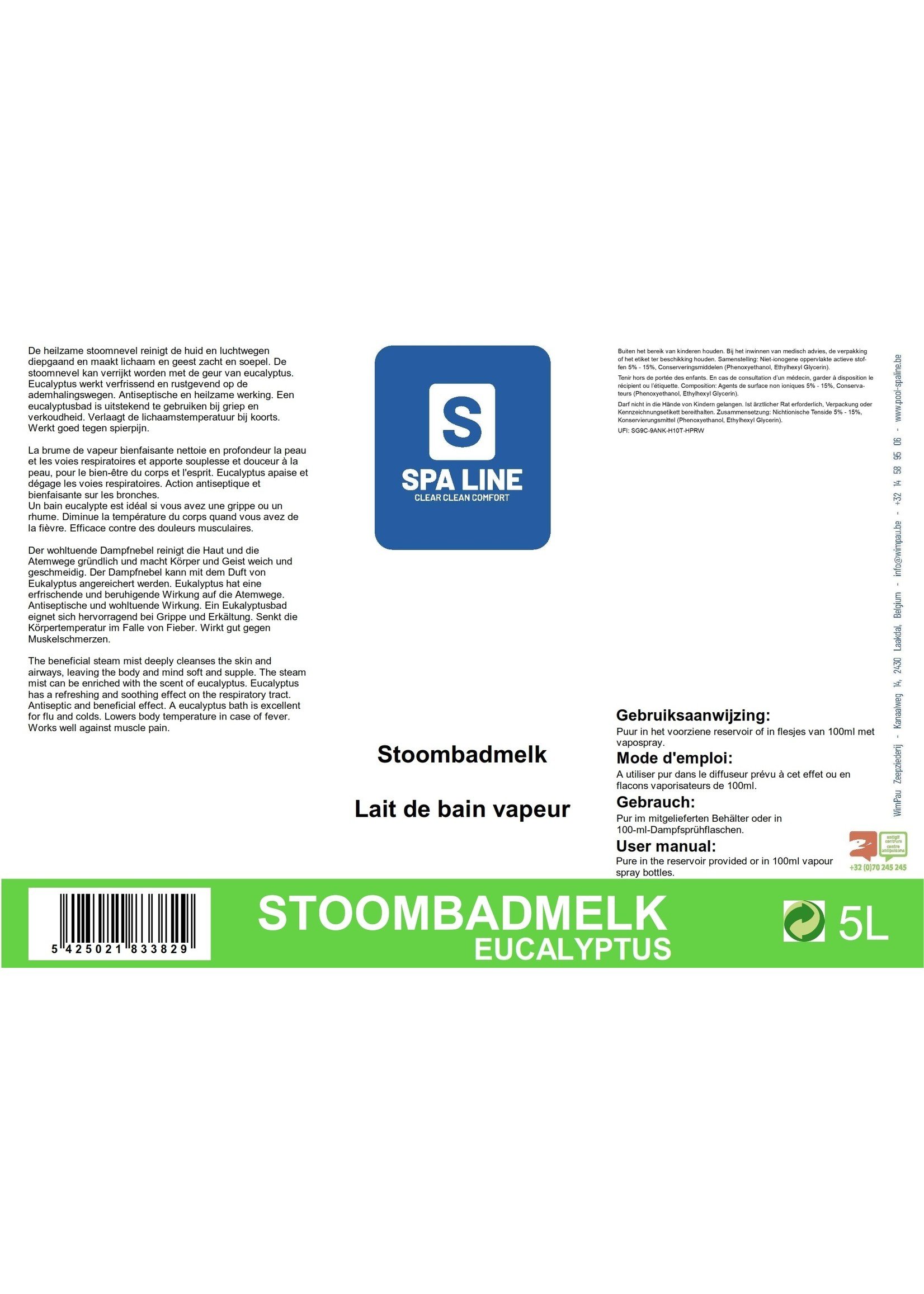 Spa-Line Stoombadmelk