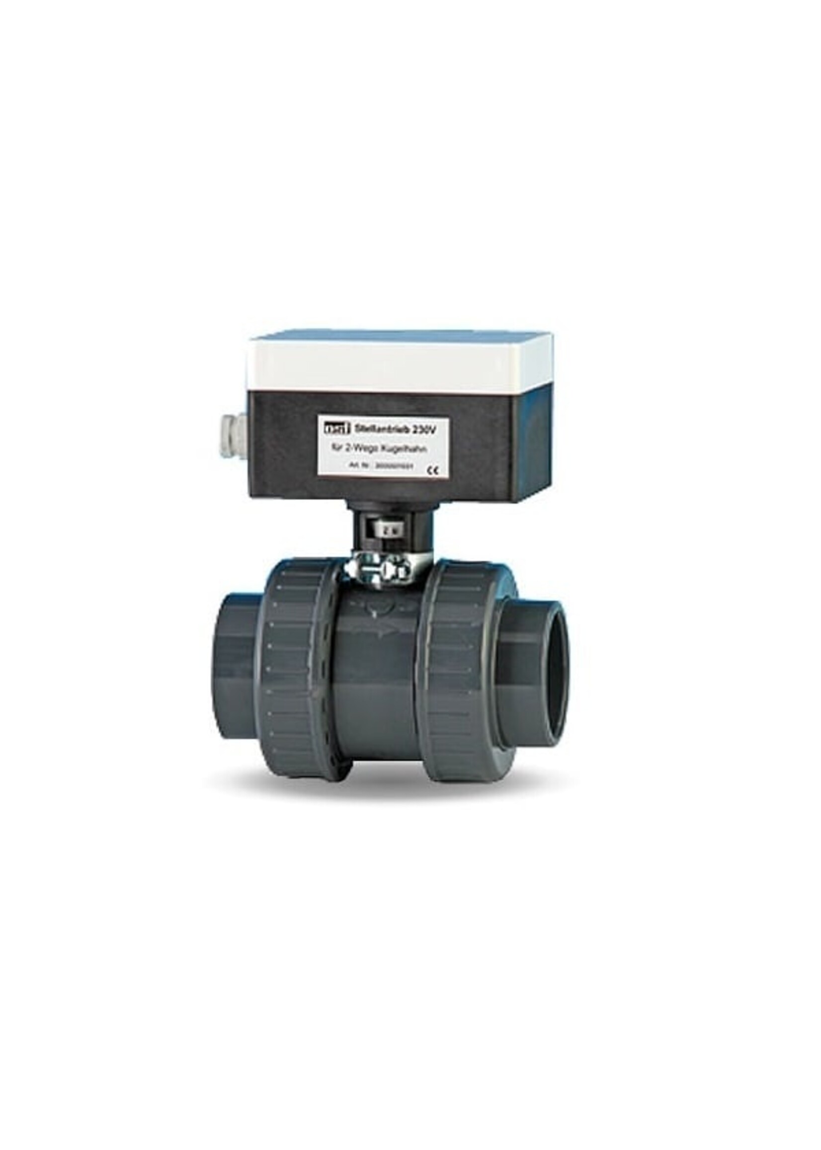 OSF Actuator 24 V met kogelkraan met 2-weg kogelkraan Ø 63 mm en 2 verloopstukken 63/50 mm
