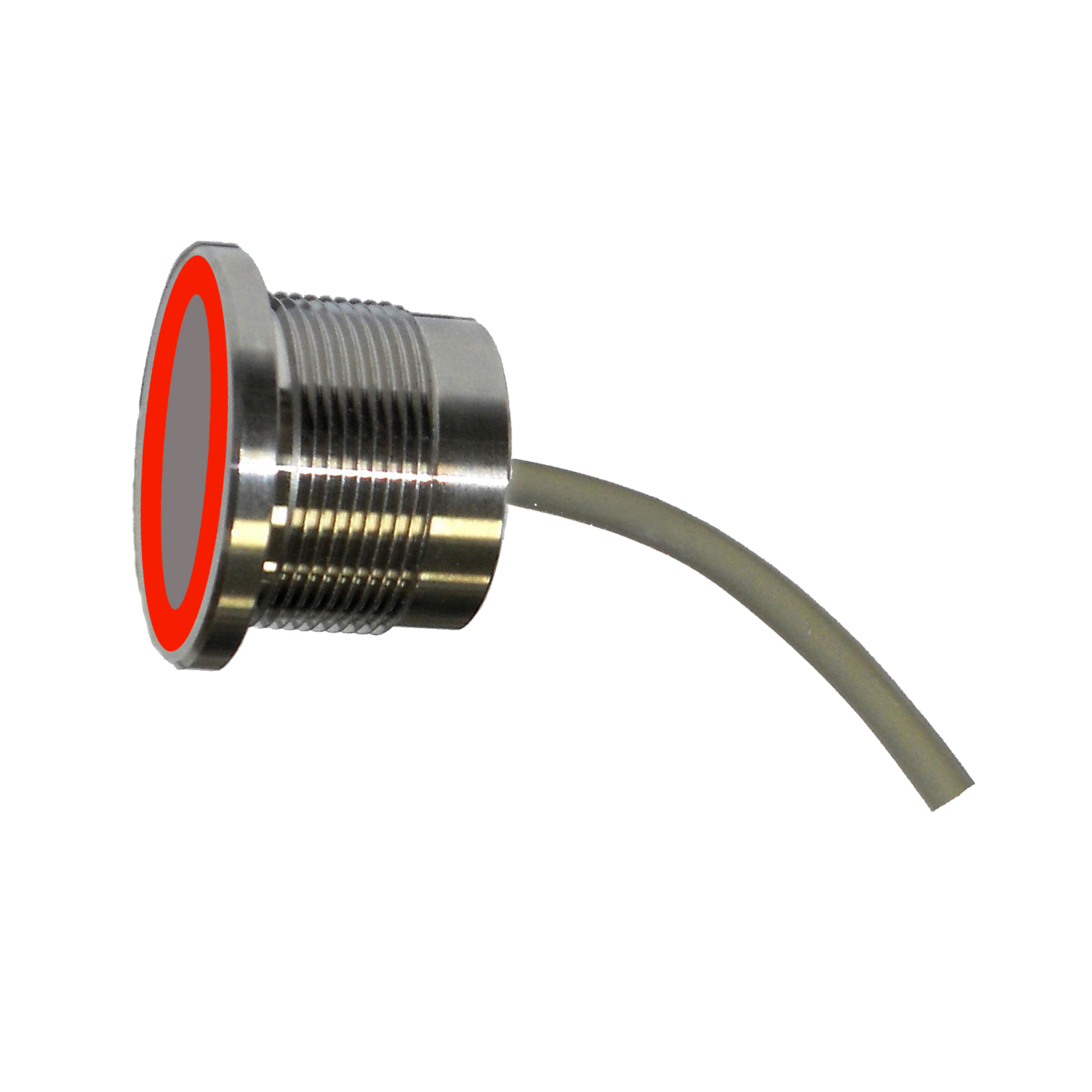OSF EL-drukknop met kabel (IP68), verlicht en rond deksel (set).