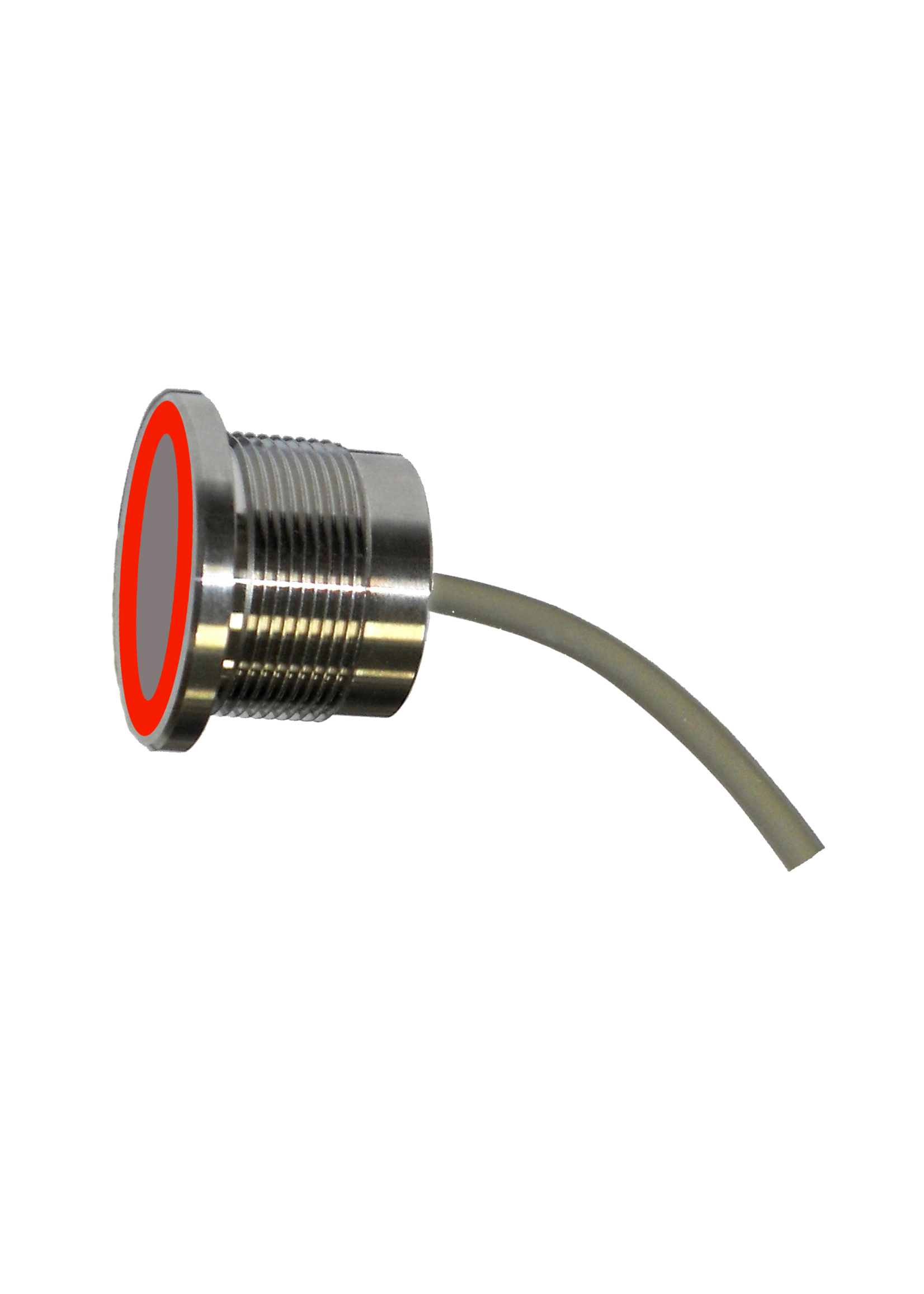 OSF EL-drukknop met kabel (IP68), verlicht en rond deksel (set).