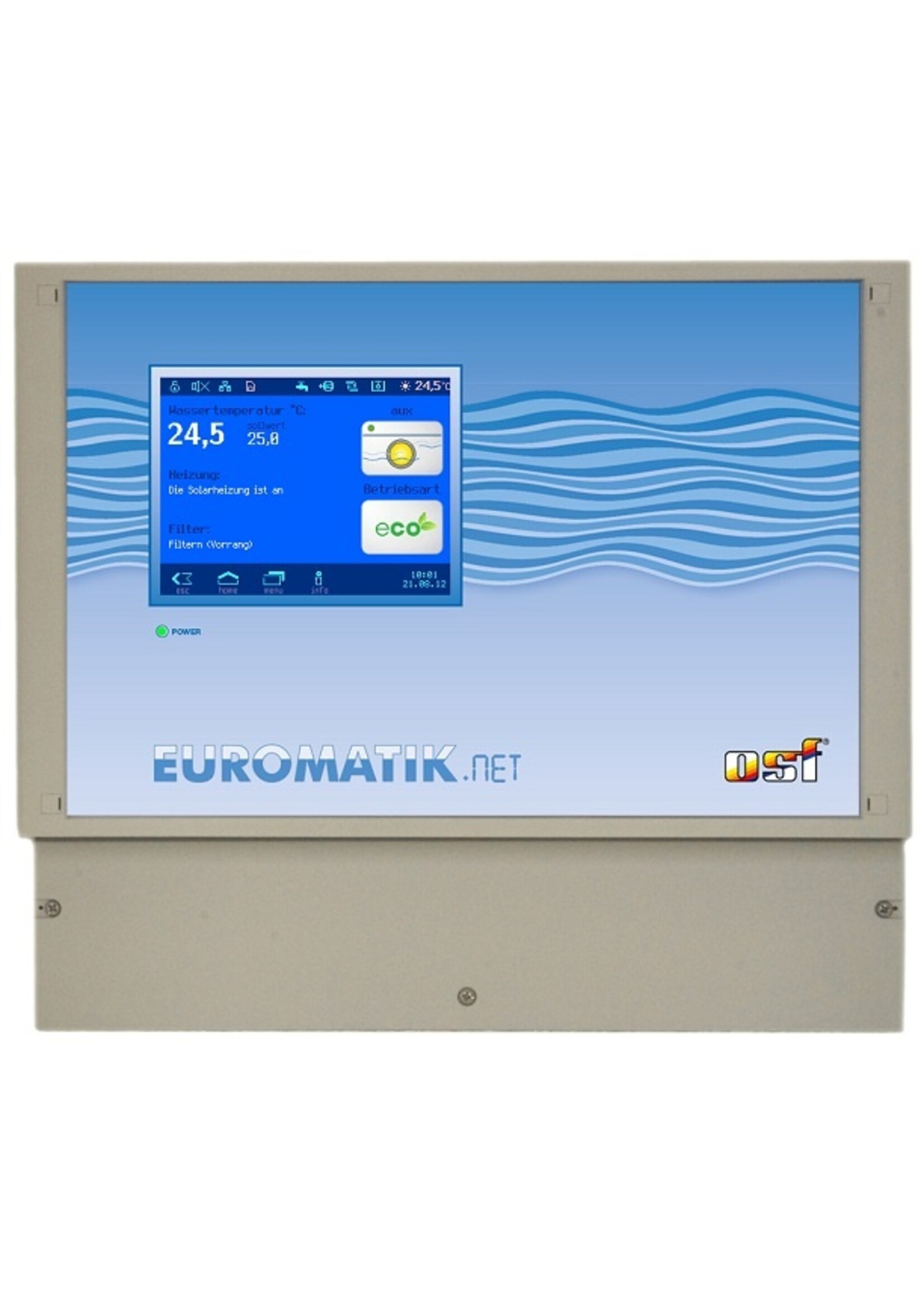 OSF EUROMATIK-2020 met terugspoelactuator, aansluitleiding en internet.