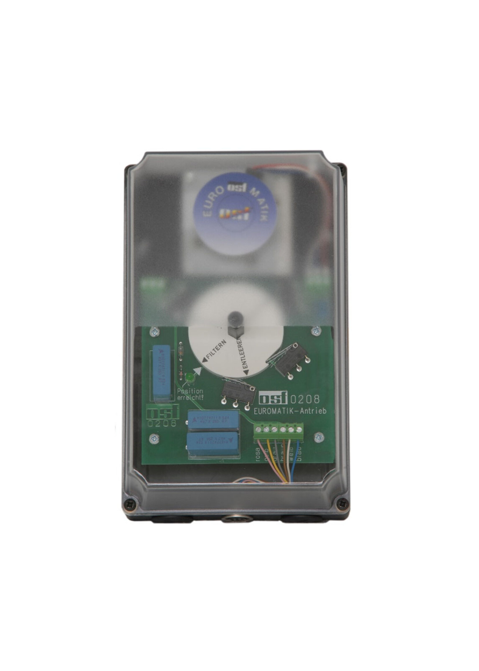 OSF EUROMATIK-2020 met terugspoelactuator, aansluitleiding en internet.