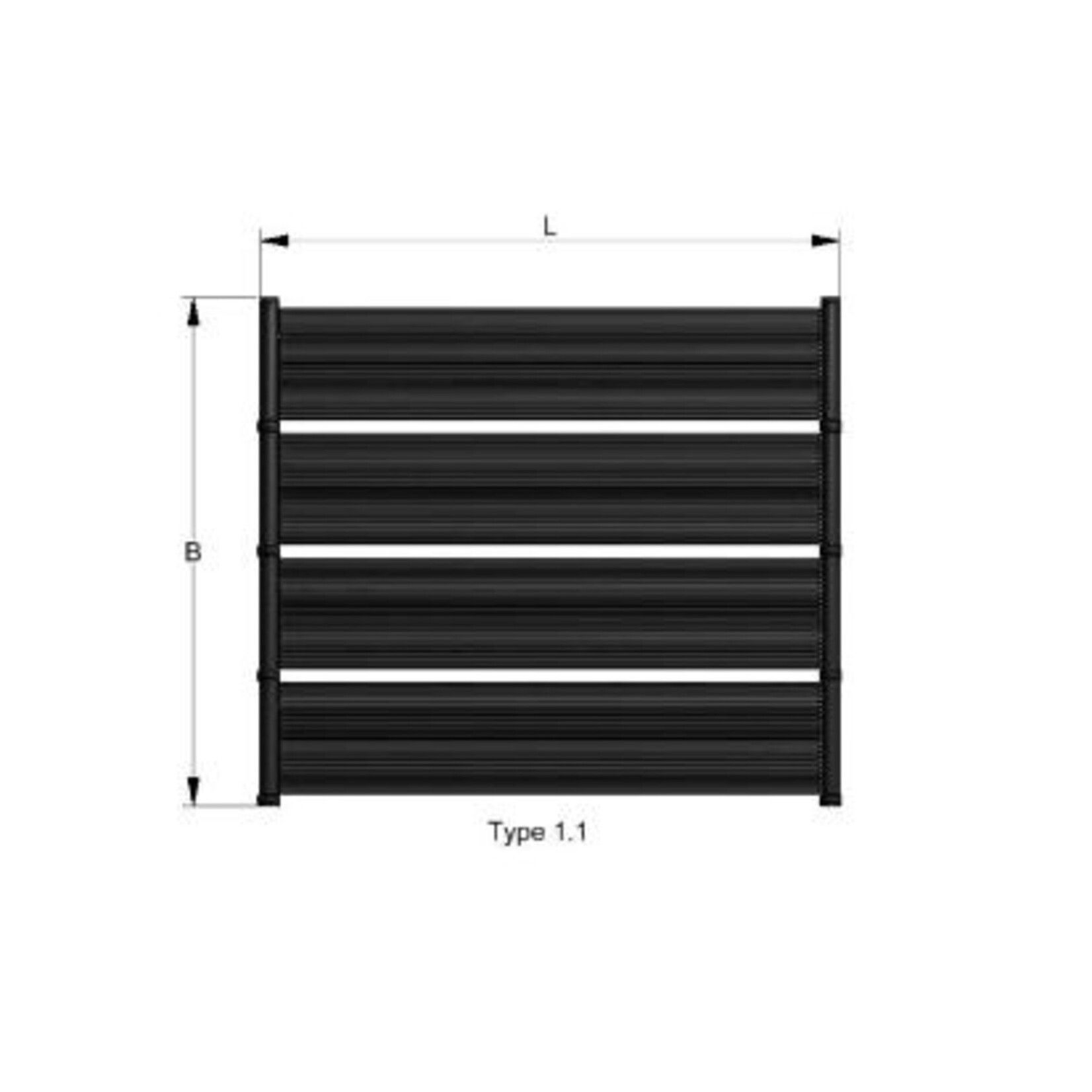 Elios EPDM profiel Elios op rollen 60 m (= 1 m²)