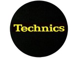 Technics Logo Yellow on Black slipmatten