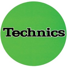 Technics Logo Black On Green Slipmats