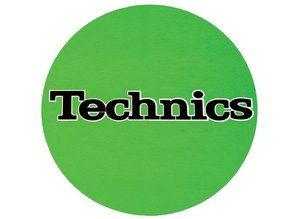 Technics Logo Black On Green slipmatten van Slipmat Factory