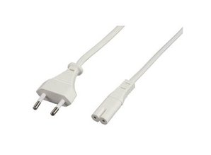 Euro Power Cord, 1.5 Meter, White