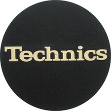 Technics Logo Gold on Black Slipmats