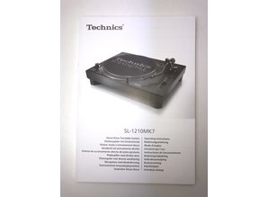 Original Operating Instructions for the new SL-1210 MK7 turntable