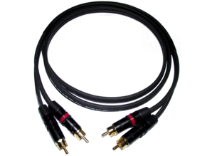 Tasker shielded cable with REAN connectors, 2x RCA to 2x RCA (3m)