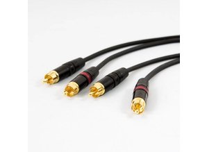 Tasker afgeschermde signaalkabel met REAN connectors, 2x RCA naar 2x RCA (3m)