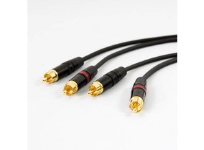 Tasker shielded cable with REAN connectors, 2x RCA to 2x RCA (5m)