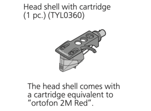 Ortofon 2M Red hi-fi element op Technics 1500C Headshell