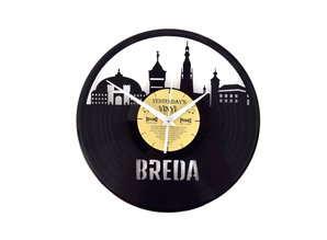 Vinylclock with landmarks from DJ city Breda