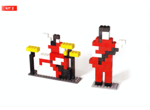 "2D White Stripes" Lego Set