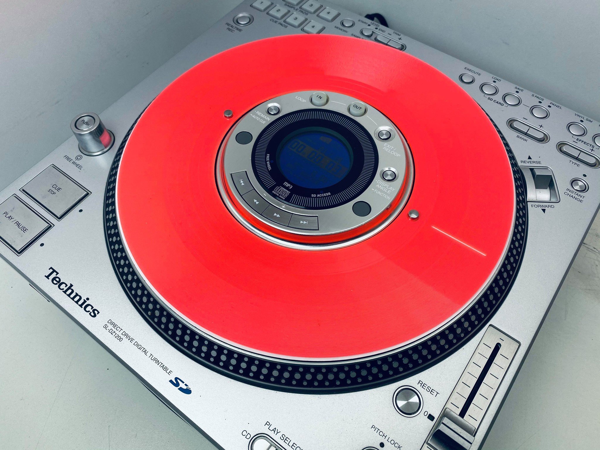 SL-DZ1200 Slip Disc Clear Neon Orange