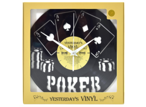 Vinylklok met Pokerthema