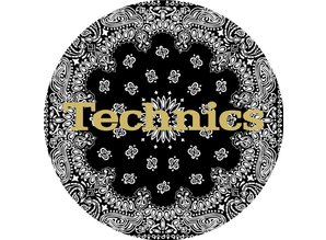 Technics Black Bandana slipmatten, professionele kwaliteit van Magma