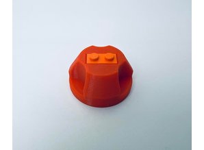 Oranje Lego 45 RPM adapter voor 7" singles