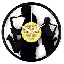 Saxophonists Vinyl Clock