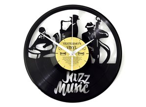Vinylclock with Jazz Music Design