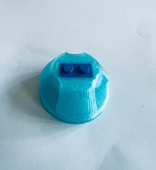 Lego 45 RPM Adapter (transparent blue)