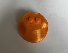 Lego 45 RPM Adapter (transparent orange)