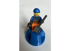 Blue Lego 45 RPM adapter for 7" singles
