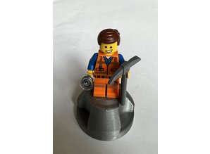 Silver Coloured Lego 45 RPM adapter for 7" singles