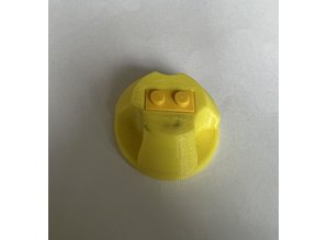 Bright Yellow Lego 45 RPM adapter for 7" singles
