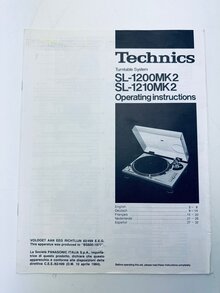 SL-1200 / 1210 MK2 Operating Instructions