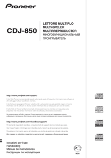 CDJ-850 Operating Instructions