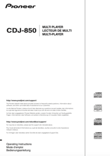 CDJ-850 Operating Instructions (EN FR DE)