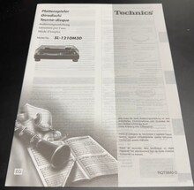 SL-1200 / 1210 M3D Operating Instructions