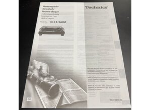 Original Operating Instructions for SL-1200 / 1210 M3D turntable