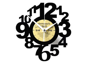 Vinylclock with Playful Numbers