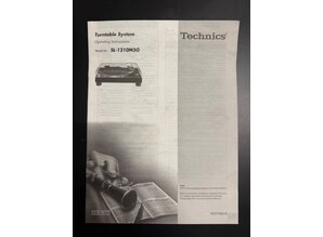 Original Operating Instructions (UK) for SL-1210 M5G turntable
