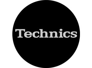 Technics Logo Silver on Black Slipmats, proffessional quality by Magma