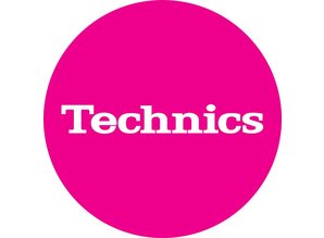 Technics Logo White on Pink slipmatten, professionele kwaliteit van Magma