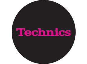 Technics Logo Pink on Black Slipmats, proffessional quality by Magma