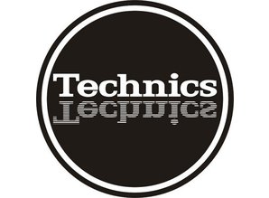 Technics Mirror White on Black Slipmats, proffessional quality by Magma