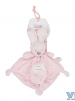 VIB Knuffeldoekje met konijnenhoofd roze