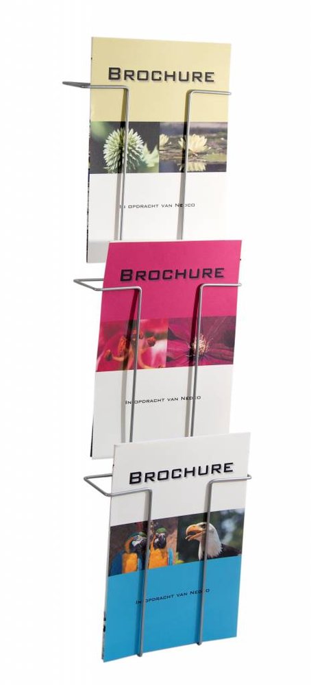 Nedco Draadfolderhouder wand 3 vaks A4 Nedco Draadfolderhouder wand 3 vaks A4