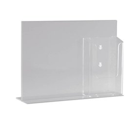 Displaymagazijn.nl Kaarthouder T met folderhouder landscape